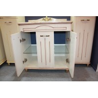 Тумба под раковину Bellezza Аллегро Люкс 100 4637517000375 Бежевая патина Темный орех