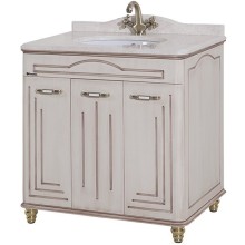 Тумба под раковину Bellezza Аллегро Люкс 120 4637519000373 Бежевая патина Темный орех