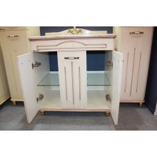 Тумба под раковину Bellezza Аллегро Люкс 120 4637519000373 Бежевая патина Темный орех