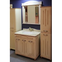 Тумба под раковину Bellezza Аллегро Люкс 120 4637519000373 Бежевая патина Темный орех