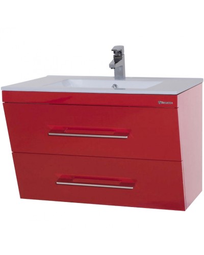 Тумба под раковину Bellezza Берта 90 4635215510035 подвесная Красная