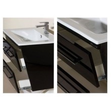 Тумба под раковину Bellezza Берта 90 4635215510042 подвесная Черная