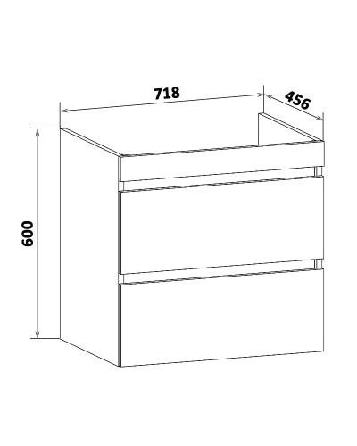 Тумба под раковину Runo Манхэттен 75 00-00001047 Белая