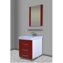 Тумба под раковину Bellezza Рокко 50 4633706660030 Красная Белая