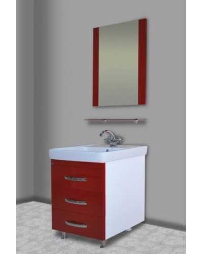 Тумба под раковину Bellezza Рокко 50 4633706660030 Красная Белая