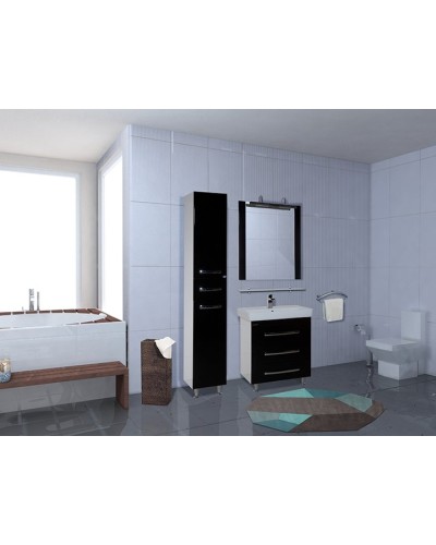 Тумба под раковину Bellezza Рокко 50 4633706660047 Черная Белая