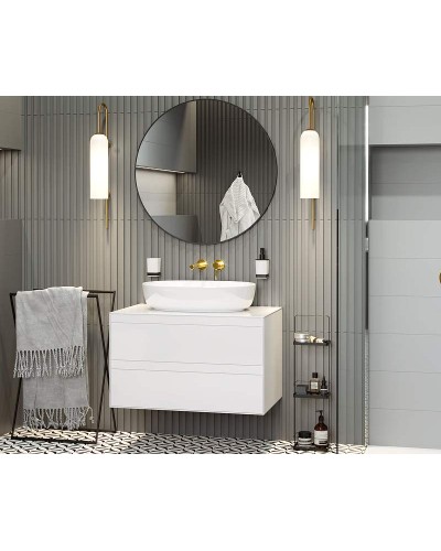 Тумба под раковину Excellent Finli 80 MLEX.1102.800.WHWH подвесная Белый глянец