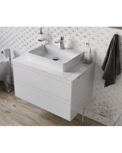 Тумба под раковину Excellent Finli 80 MLEX.1102.800.WHWH подвесная Белый глянец