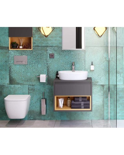 Тумба под раковину Excellent Tuto 60 MLEX.0102.600.GRBL подвесная Серый Дуб