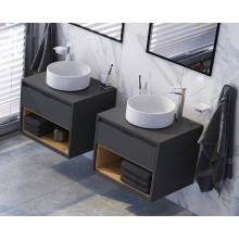 Тумба под раковину Excellent Tuto 60 MLEX.0102.600.GRBL подвесная Серый Дуб