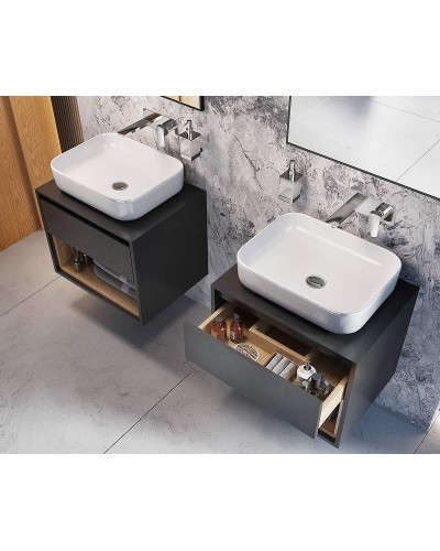 Тумба под раковину Excellent Tuto 60 MLEX.0102.600.GRBL подвесная Серый Дуб