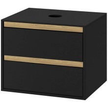 Тумба под раковину Excellent Tuto 60 MLEX.0104.600.BKBL подвесная Черный матовый Дуб