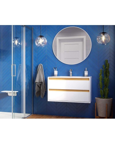 Тумба под раковину Excellent Tuto 60 MLEX.0103.600.WHBL подвесная Белый Дуб