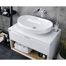 Тумба под раковину Excellent Tuto 80 MLEX.0102.800.WHBL подвесная Белый Дуб