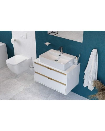 Тумба под раковину Excellent Tuto 80 MLEX.0104.800.WHBL подвесная Белый Дуб