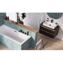 Тумба под раковину Excellent Tuto 80 MLEX.0104.800.BKBL подвесная Черный матовый Дуб