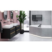 Тумба под раковину Excellent Tuto 80 MLEX.0104.800.BKBL подвесная Черный матовый Дуб