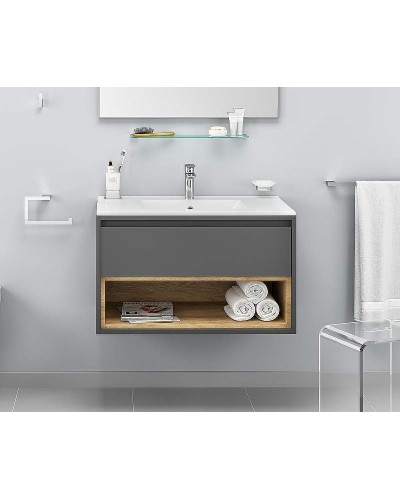 Тумба под раковину Excellent Tuto 80 MLEX.0101.800.GRBL подвесная Серый Дуб