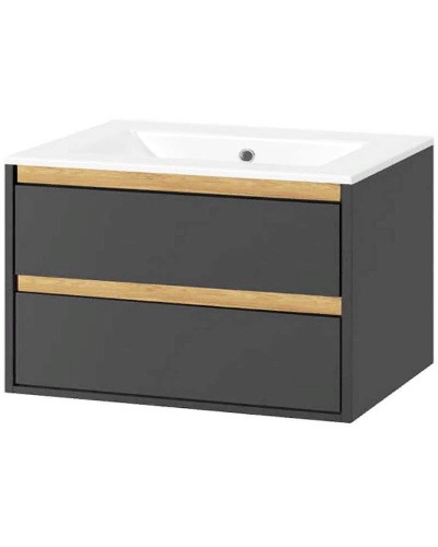 Тумба под раковину Excellent Tuto 80 MLEX.0103.800.GRBL подвесная Серый Дуб