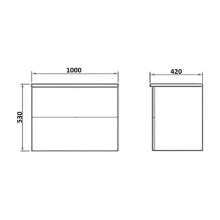 Тумба под раковину Orange Otto 100 Ot-100TuWOOD подвесная Белый Ясень