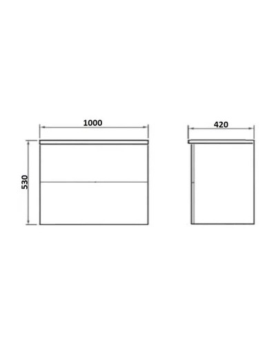 Тумба под раковину Orange Otto 100 Ot-100TuWOOD подвесная Белый Ясень