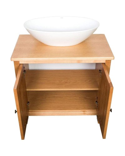 Тумба с раковиной Orange Capri 75 OCT-75TU+RA Матовый тик