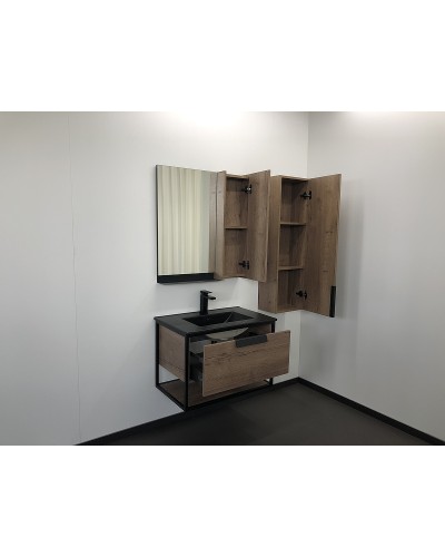 Тумба с раковиной Comforty Бонн 75 00-00001936 подвесная Дуб темный