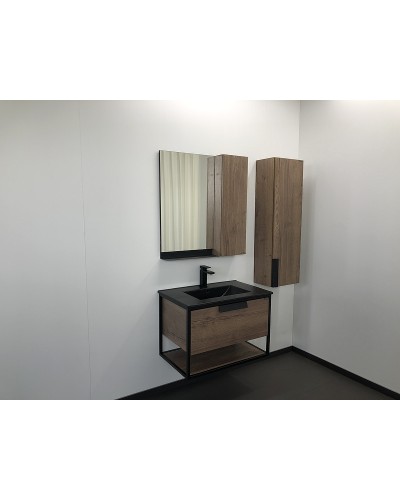 Тумба с раковиной Comforty Бонн 75 00-00001936 подвесная Дуб темный