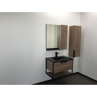 Тумба с раковиной Comforty Бонн 75 00-00001936 подвесная Дуб темный