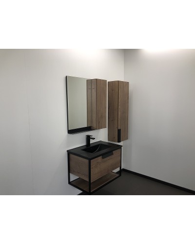Тумба с раковиной Comforty Бонн 75 00-00001936 подвесная Дуб темный