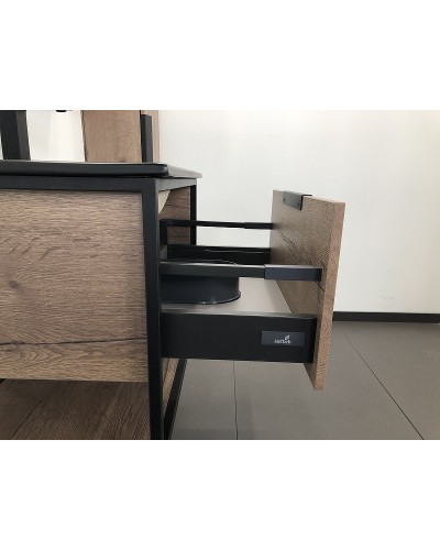 Тумба с раковиной Comforty Бонн 75 00-00001936 подвесная Дуб темный