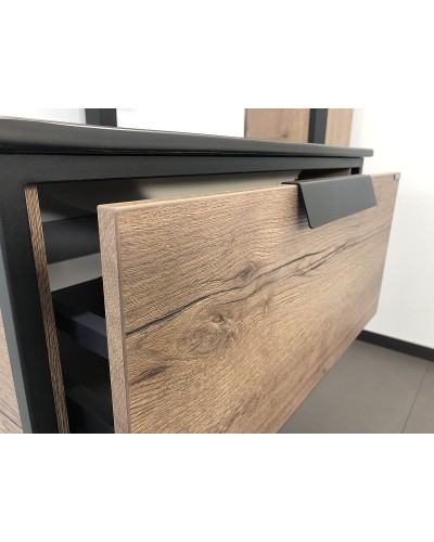 Тумба с раковиной Comforty Бонн 75 00-00001936 подвесная Дуб темный