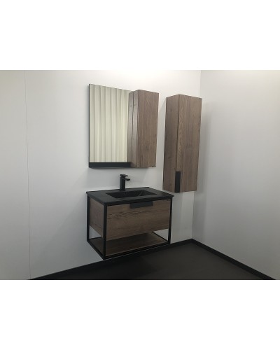 Тумба с раковиной Comforty Бонн 75 00-00001936 подвесная Дуб темный