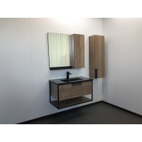 Тумба с раковиной Comforty Бонн 90 00-00001937 подвесная Дуб темный