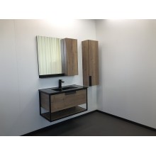 Тумба с раковиной Comforty Бонн 90 00-00001937 подвесная Дуб темный