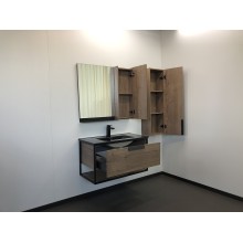 Тумба с раковиной Comforty Бонн 90 00-00001937 подвесная Дуб темный