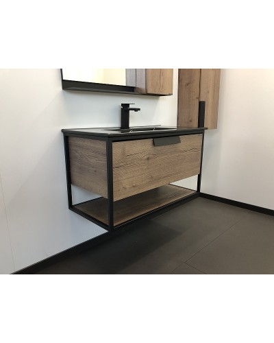 Тумба с раковиной Comforty Бонн 90 00-00001937 подвесная Дуб темный