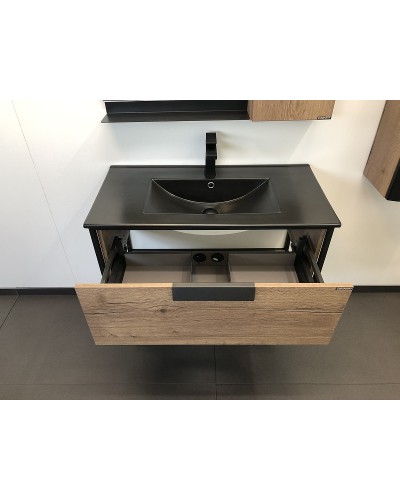 Тумба с раковиной Comforty Бонн 90 00-00001937 подвесная Дуб темный