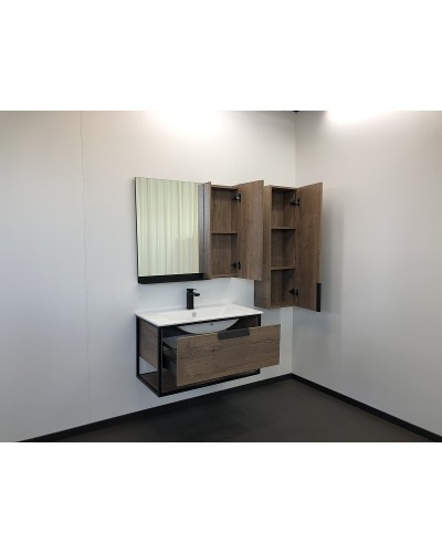 Тумба с раковиной Comforty Бонн 90 00-00003466 подвесная Дуб темный