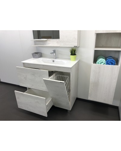 Тумба с раковиной Comforty Верона 90 00-00001972 Дуб белый