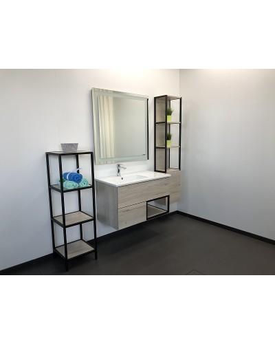 Тумба с раковиной Comforty Мальме 90 00-00004200 подвесная Дуб дымчатый