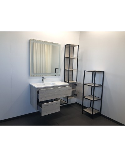 Тумба с раковиной Comforty Мальме 90 00-00004200 подвесная Дуб дымчатый