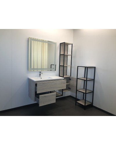 Тумба с раковиной Comforty Мальме 90 00-00004200 подвесная Дуб дымчатый