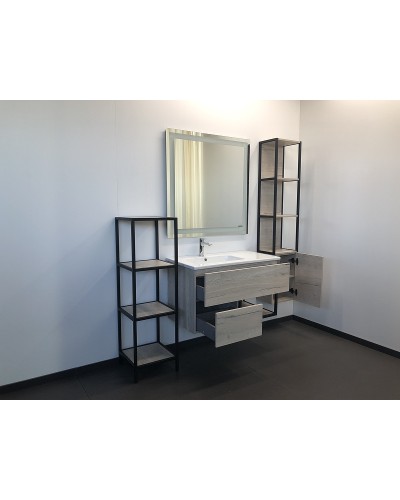 Тумба с раковиной Comforty Мальме 90 00-00004200 подвесная Дуб дымчатый