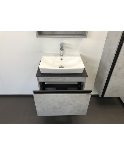 Тумба с раковиной Comforty Эдинбург 60 00-00001928 подвесная Бетон светлый