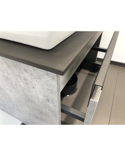 Тумба с раковиной Comforty Эдинбург 60 00-00001928 подвесная Бетон светлый