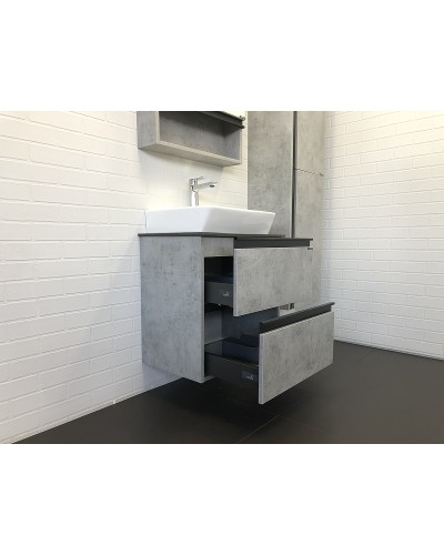 Тумба с раковиной Comforty Эдинбург 60-2 00-00005700 подвесная Бетон светлый