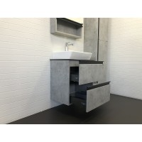 Тумба с раковиной Comforty Эдинбург 60-2 00-00005700 подвесная Бетон светлый