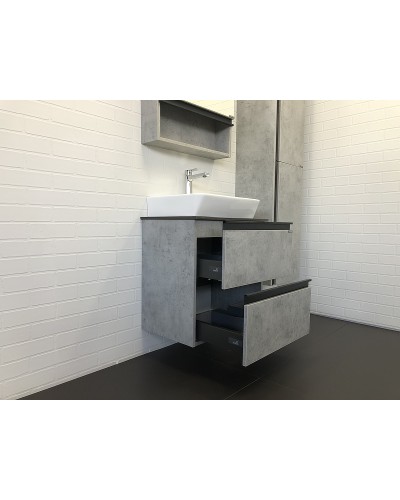 Тумба с раковиной Comforty Эдинбург 60-2 00-00005700 подвесная Бетон светлый