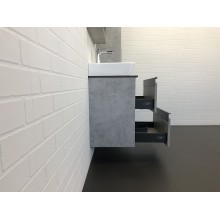 Тумба с раковиной Comforty Эдинбург 60-2 00-00005700 подвесная Бетон светлый